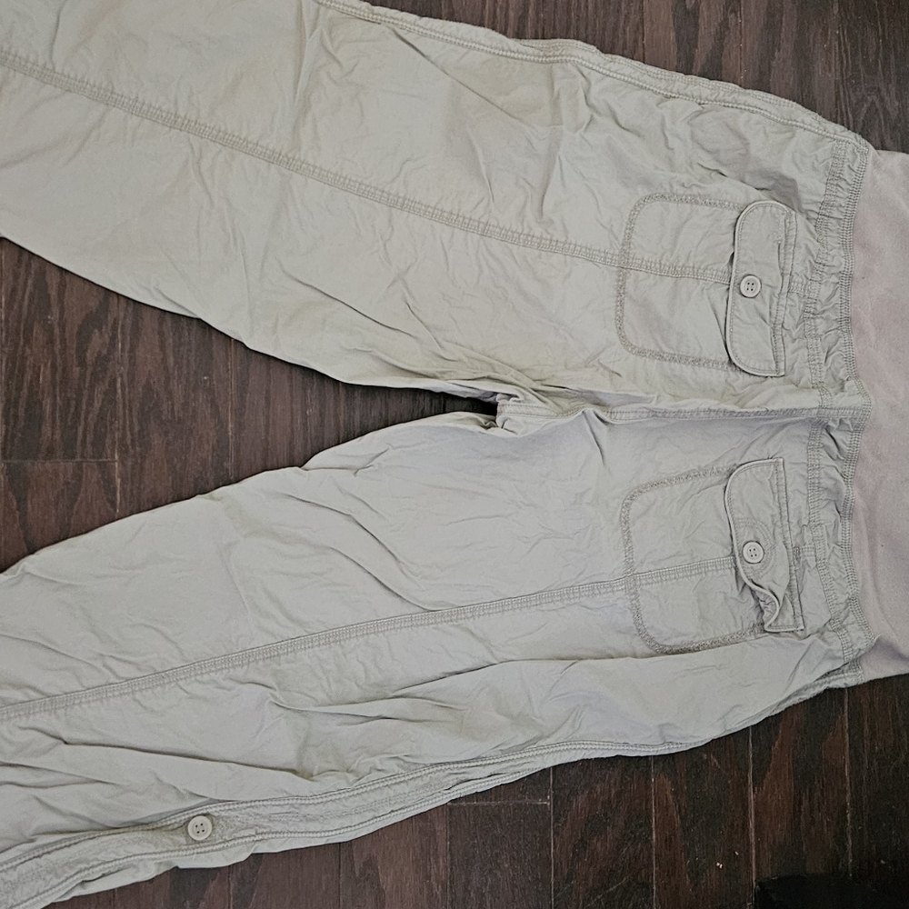 Calvin Klein Stone Tan Capris With High Fabric Waist - Picture 2 of 4